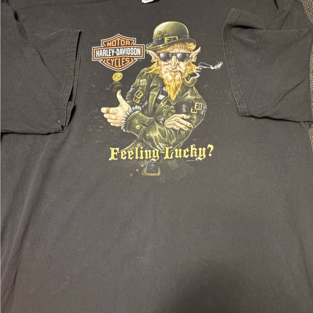 Harley-Davidson Black and Yellow Graphic Long Sleeve Tee